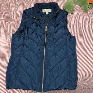 Michael Kors Navy Blue Quilted Vest